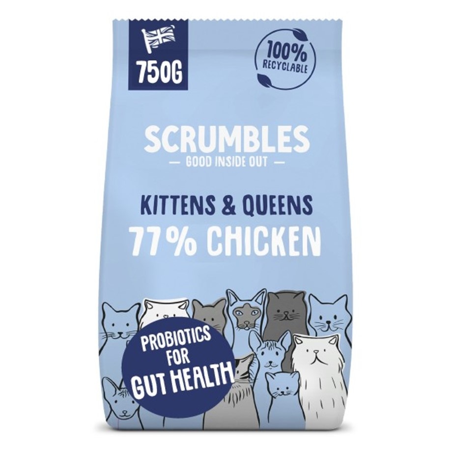 Scrumbles Complete Kitten Chicken Dry Cat Food - 750g
